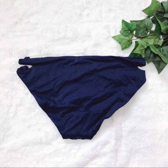 LOFT Blue Beach Knotted Hipster Bikini Bottom - Picture 4 of 8